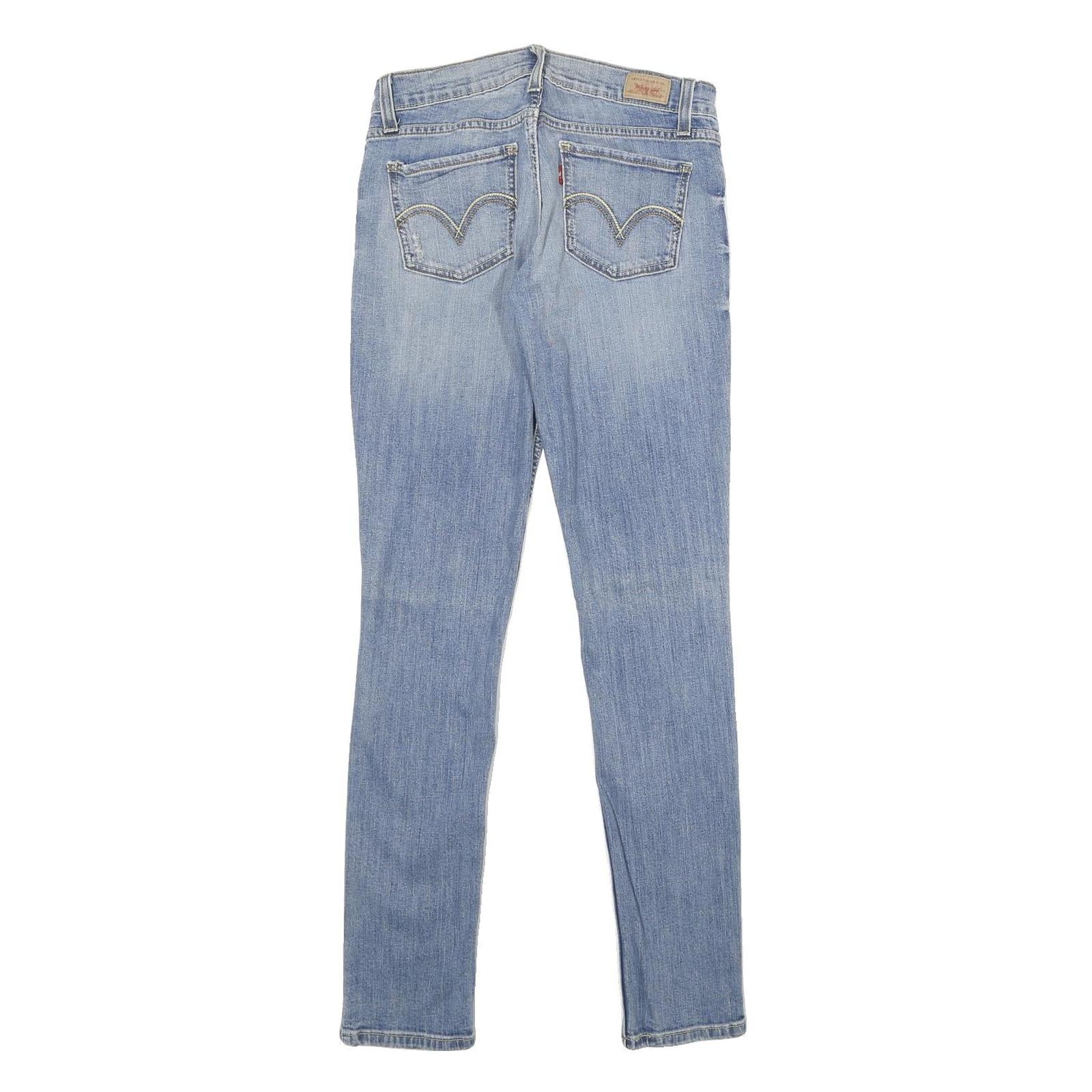 LEVI'S 524 TOO SUPERLOW Womens Jeans Blue Slim Skinny Denim Light W26 L32