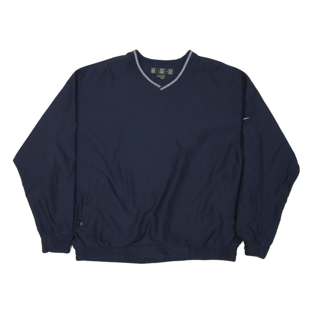 NIKE Mens Navy Blue Pullover Nylon Jacket 2XL Sportswear Casual Lightweight