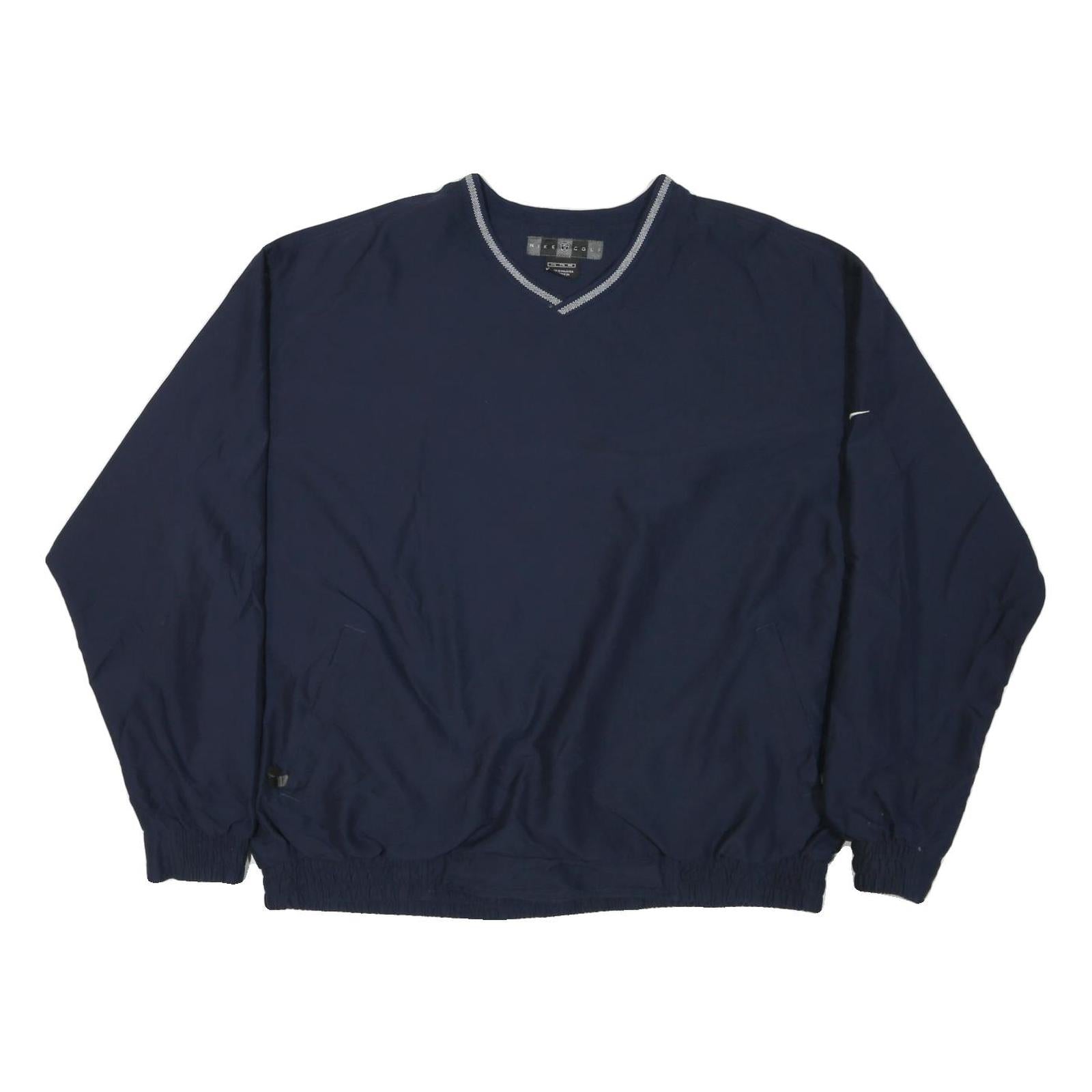 NIKE Mens Navy Blue Pullover Nylon Jacket 2XL Sportswear Casual Lightweight