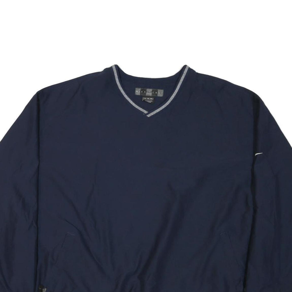 NIKE Mens Navy Blue Pullover Nylon Jacket 2XL Sportswear Casual Lightweight
