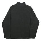 STARTER Mens Black Plain Jumper 1/4 Zip Polyester L Casual Comfort