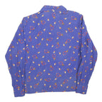 JULIETTA Womens Blue Printed Shirt Long Sleeve Collared M Stylish Relaxed Fit