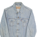 LEVI'S Womens Blue Cotton Denim Jacket M Button Plain Classic Casual