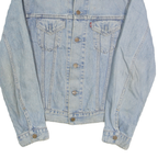 LEVI'S Womens Blue Cotton Denim Jacket M Button Plain Classic Casual