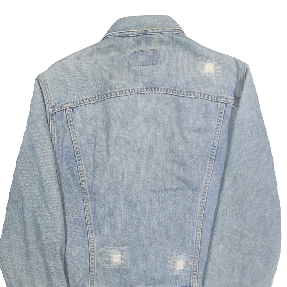 LEVI'S Womens Blue Cotton Denim Jacket M Button Plain Classic Casual