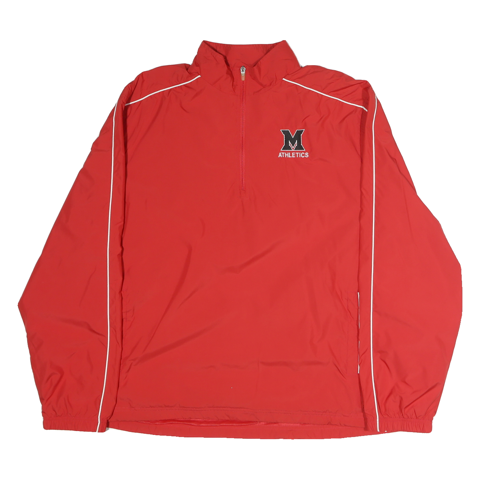 CHAMPION Mens Red Zip Jacket XL Nylon Plain Athletic Sports Track Top
