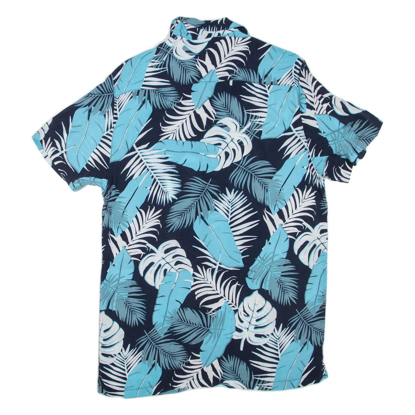C&A Slim Fit Mens Hawaiian Shirt Blue Floral S