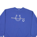 Mens Blue Indianapolis Colts Crew Neck M Cotton Blend Pullover Sweatshirt NFL