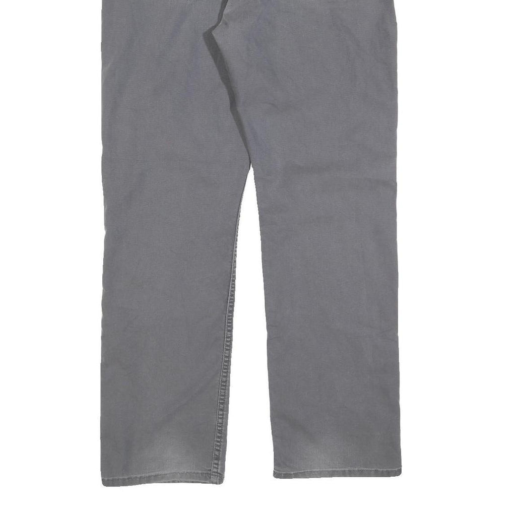 DICKIES Mens Regular Fit Grey Cotton Blend Zip Trousers W36 L34 Workwear Durable