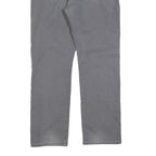 DICKIES Mens Regular Fit Grey Cotton Blend Zip Trousers W36 L34 Workwear Durable