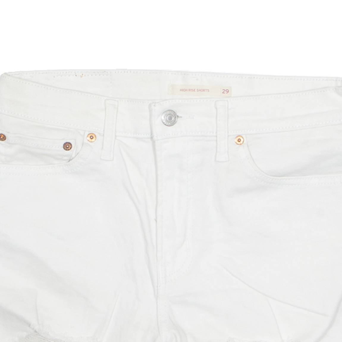 LEVI'S Cut Off Womens Denim Shorts White S W23