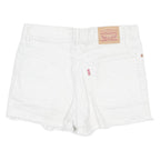 LEVI'S Cut Off Womens Denim Shorts White S W23