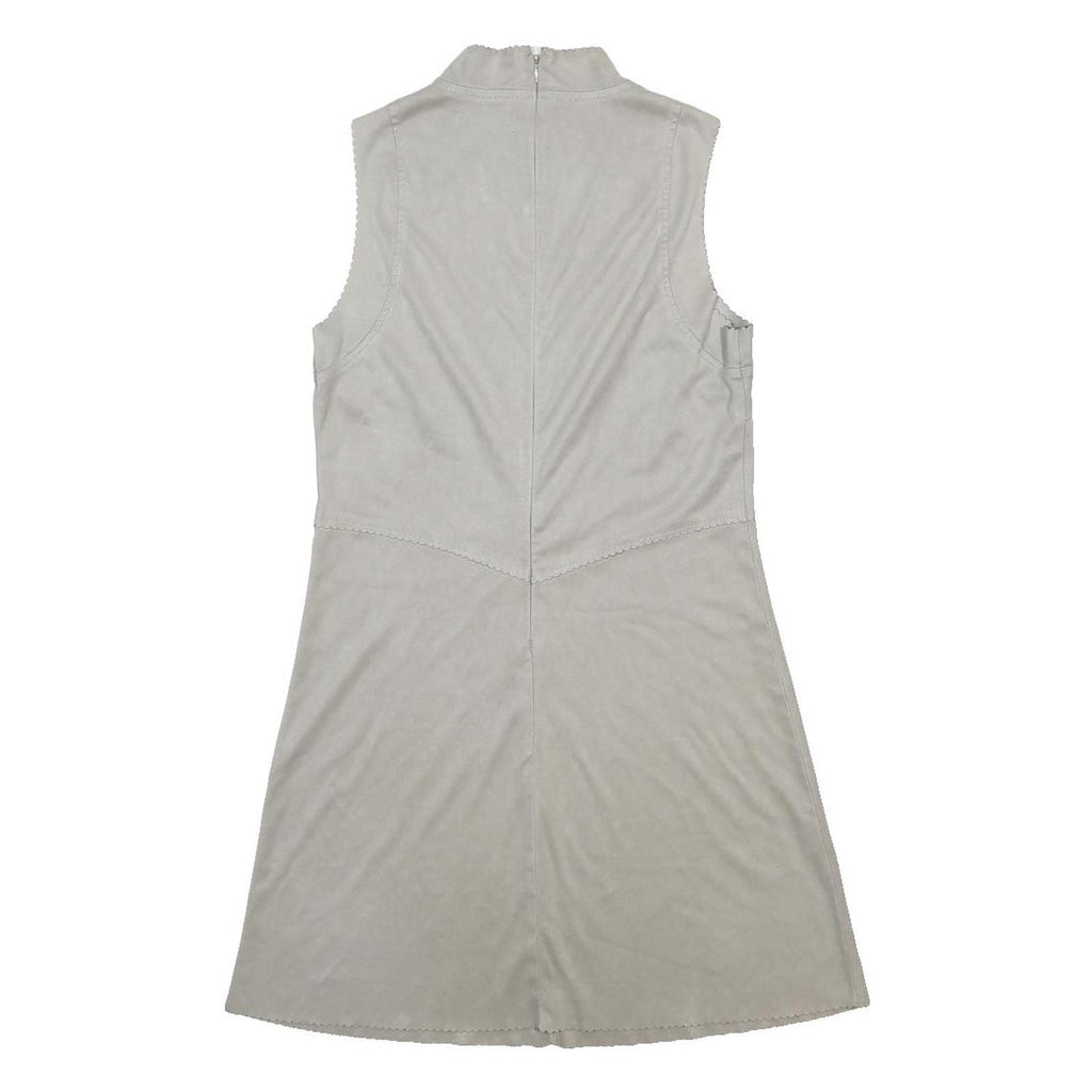 MNG Womens Cream Sleeveless Day Polyester Dress Size M Minimalist style