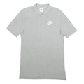 NIKE Mens Grey Short Sleeve Plain Polo Shirt S Cotton Classic Sportswear