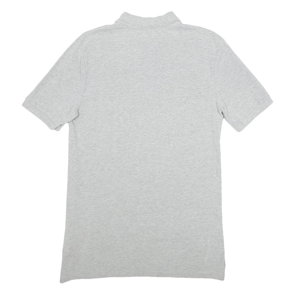 NIKE Mens Grey Short Sleeve Plain Polo Shirt S Cotton Classic Sportswear