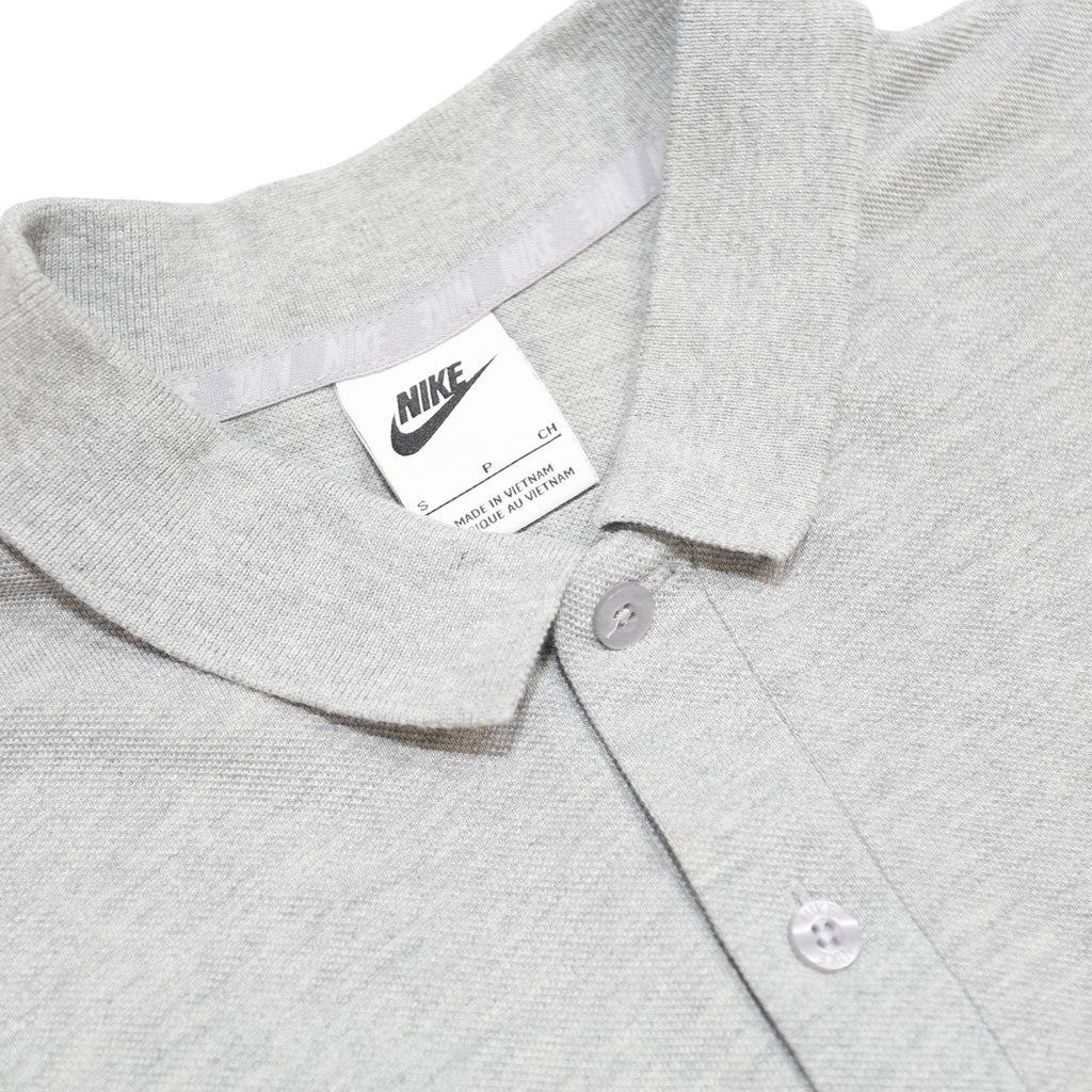 NIKE Mens Grey Short Sleeve Plain Polo Shirt S Cotton Classic Sportswear