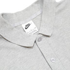 NIKE Mens Grey Short Sleeve Plain Polo Shirt S Cotton Classic Sportswear