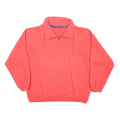 DANIEL HECHTER Womens Red 1/4 Zip Collar L Casual Cotton Blend Sweatshirt