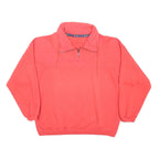 DANIEL HECHTER Womens Red 1/4 Zip Collar L Casual Cotton Blend Sweatshirt