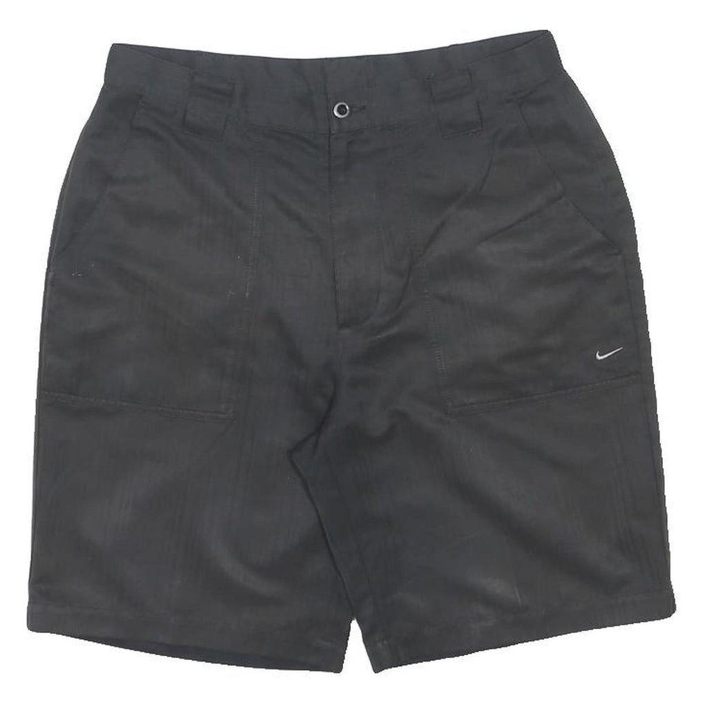 NIKE Mens Shorts Black Casual Plain M W32 Polyester Blend Comfortable