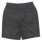 NIKE Mens Shorts Black Casual Plain M W32 Polyester Blend Comfortable