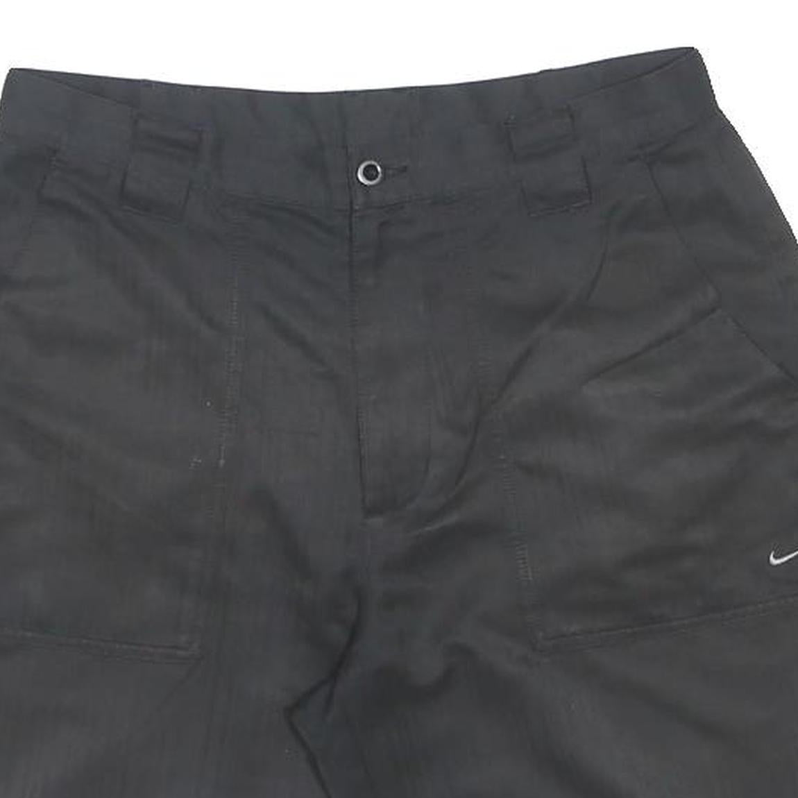 NIKE Mens Shorts Black Casual Plain M W32 Polyester Blend Comfortable