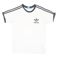ADIDAS Mens White & Black Vintage T-Shirt M Short Sleeve Crew Neck Sportswear