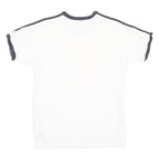 ADIDAS Mens White & Black Vintage T-Shirt M Short Sleeve Crew Neck Sportswear