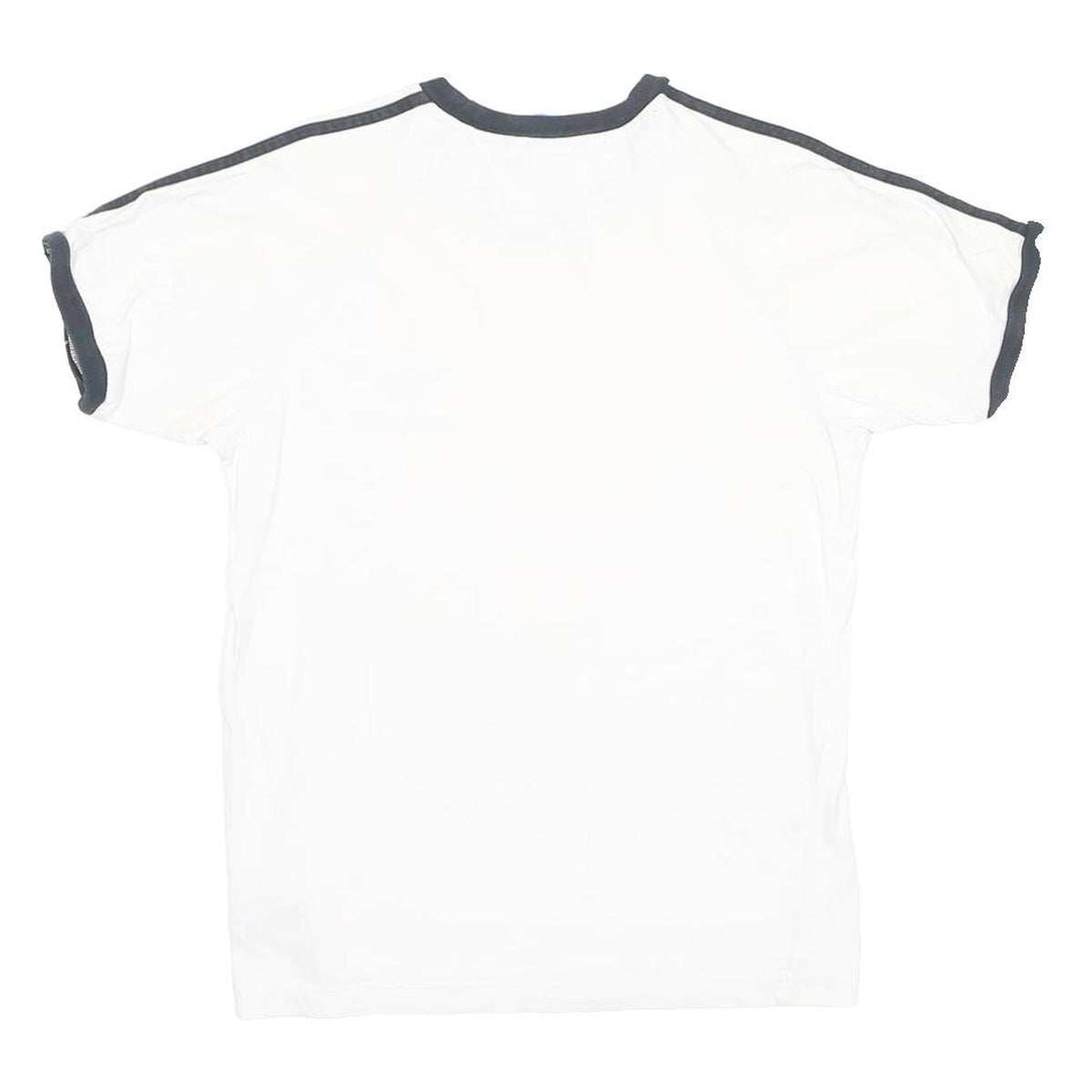 ADIDAS Mens White & Black Vintage T-Shirt M Short Sleeve Crew Neck Sportswear