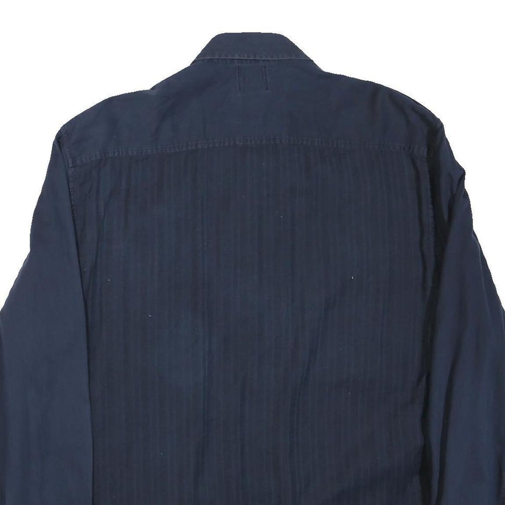 ARMANI EXCHANGE Mens Blue Cotton Blend Shirt L Casual Everyday Button Front