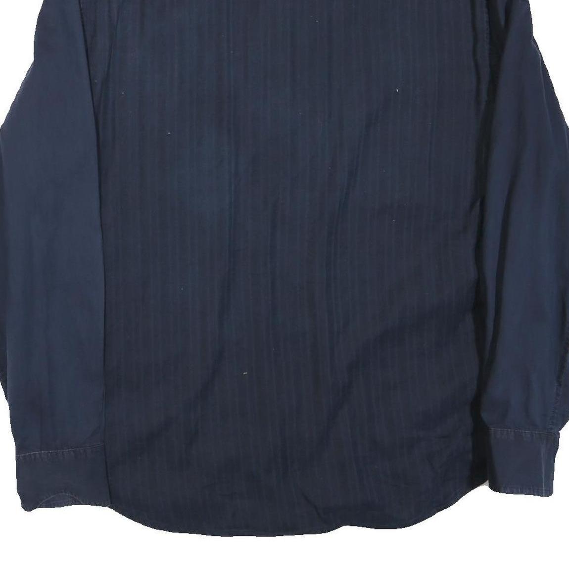 ARMANI EXCHANGE Mens Blue Cotton Blend Shirt L Casual Everyday Button Front