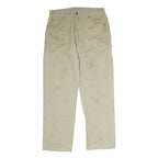DICKIES Mens Jeans Beige Regular Straight Cotton W36 L34 Workwear Utility