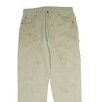 DICKIES Mens Jeans Beige Regular Straight Cotton W36 L34 Workwear Utility