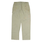 DICKIES Mens Jeans Beige Regular Straight Cotton W36 L34 Workwear Utility