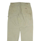 DICKIES Mens Jeans Beige Regular Straight Cotton W36 L34 Workwear Utility