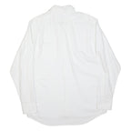 LACOSTE Mens White Classic Shirt L Cotton Blend Long Sleeve Button Collar