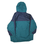COLUMBIA Womens Blue & Teal Hooded Jacket L Polyester Blend Outerwear Zip