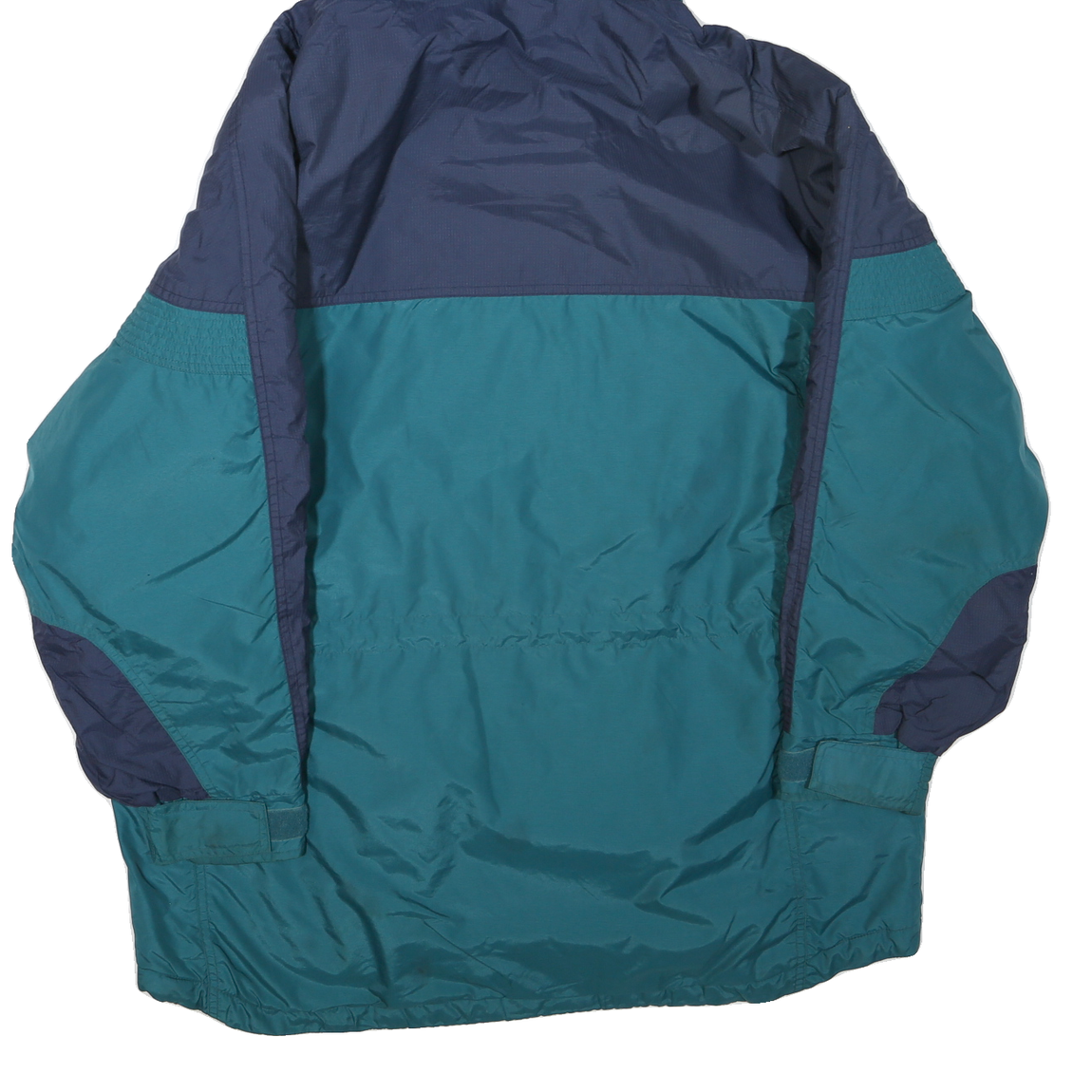 COLUMBIA Womens Blue & Teal Hooded Jacket L Polyester Blend Outerwear Zip