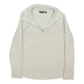 REGATTA Womens Cream Striped Polyester Blend Patterned Half Zip Jumper UK 12