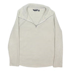 REGATTA Womens Cream Striped Polyester Blend Patterned Half Zip Jumper UK 12