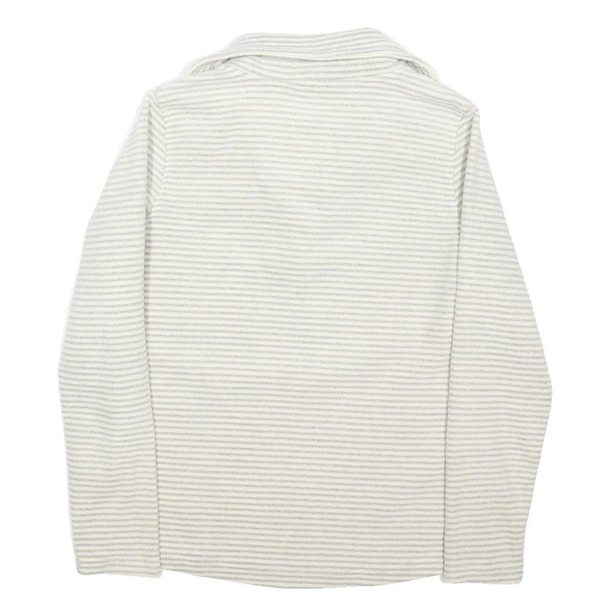 REGATTA Womens Cream Striped Polyester Blend Patterned Half Zip Jumper UK 12