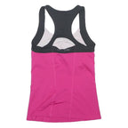 UNDER ARMOUR Womens Pink & Black Athletic T-Shirt M Sleeveless Racerback Sports