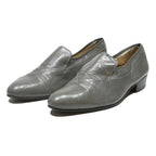 STACYADAMS Womens Grey Leather Slip-On Shoes UK 8 Elegant Comfortable Footwear
