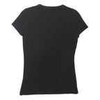 CALVIN KLEIN JEANS Womens Black CK Logo Graphic T-Shirt S Short Sleeve Round