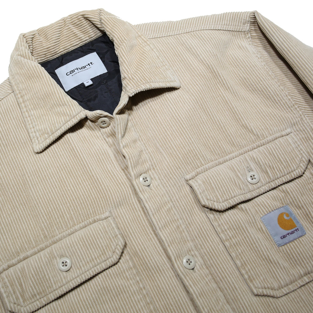 CARHARTT WIP  Whitsome Shirt Jacket Mens Beige Corduroy M Cotton Blend Workwear