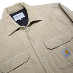 CARHARTT WIP  Whitsome Shirt Jacket Mens Beige Corduroy M Cotton Blend Workwear