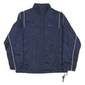 REEBOK Mens Navy Blue Jacket M Nylon Plain Sportswear Activewear Zip