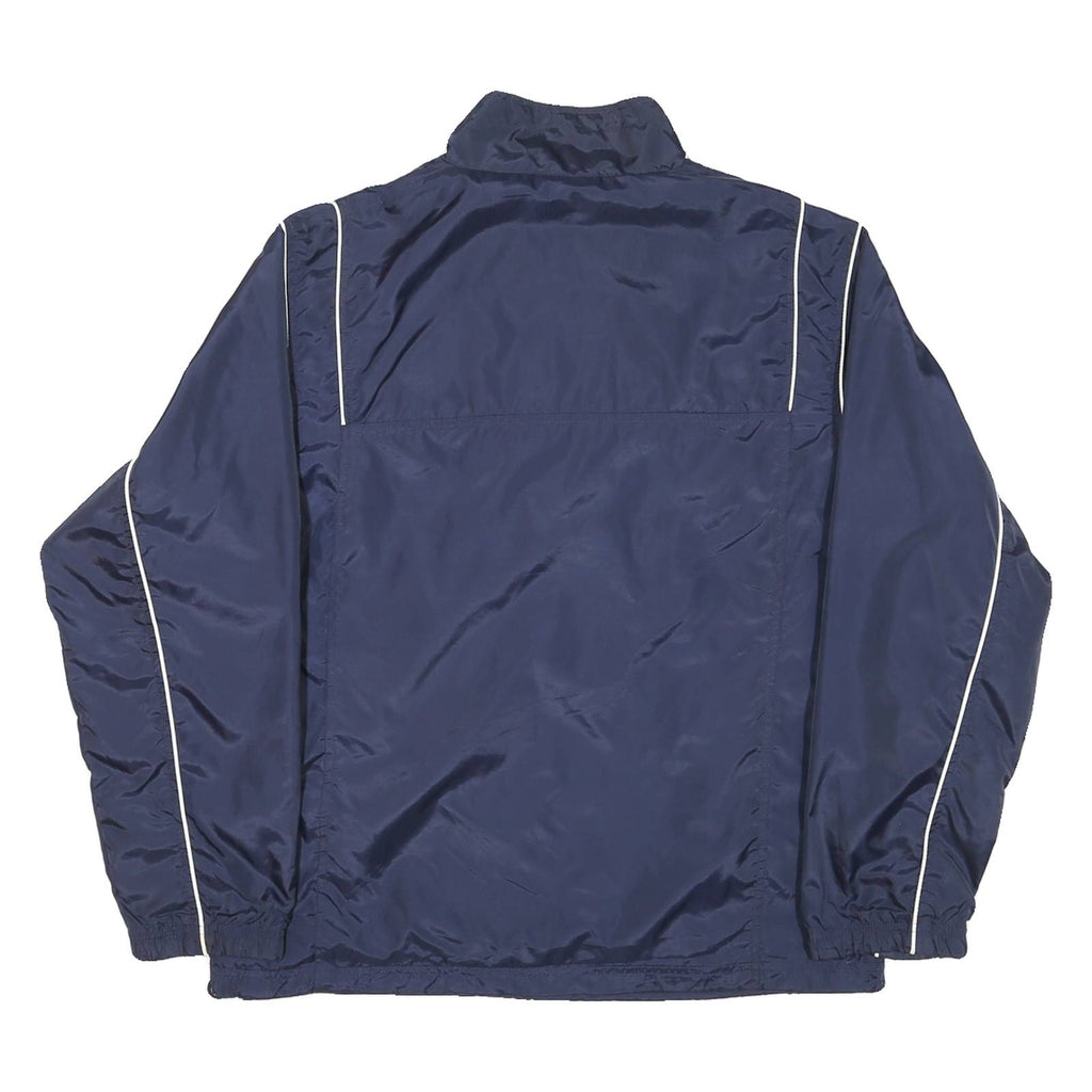 REEBOK Mens Navy Blue Jacket M Nylon Plain Sportswear Activewear Zip