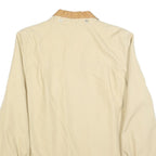 Womens Beige & Tan Button Cotton Blend Classic Jacket L Casual Outerwear