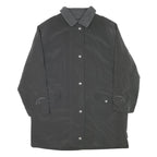 MARCONA Womens Black & Grey Classic Jacket XL Polyester Blend Button Closure